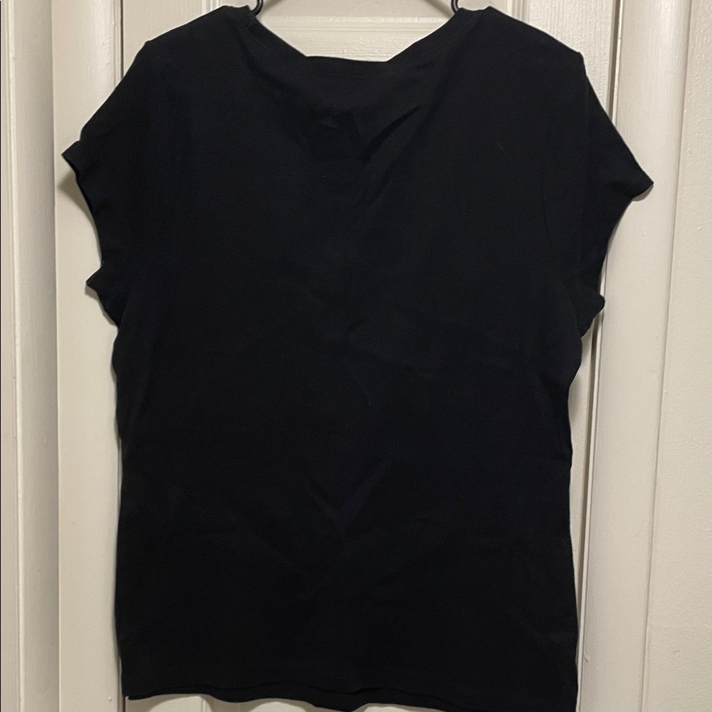 a.n.a Black Tee with Gray Floral Accents - Picture 4 of 6